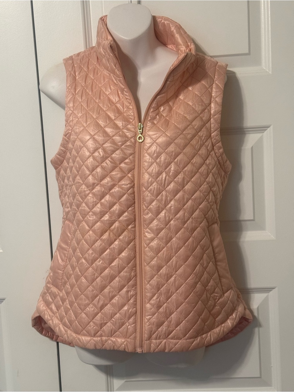 Marc New York Quilted Sleeveless Puffer Vest - Peach
